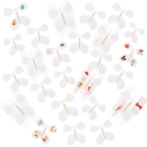 Image of LOMIMOS 20Pcs Flying Butterfly, White Magic Wind Up Butterfly Toy DIY Butterfly Wings for Kids Surprise Wedding Birthday Party Gifts Book Greeting Card Creative Craft Project（White Skeleton）