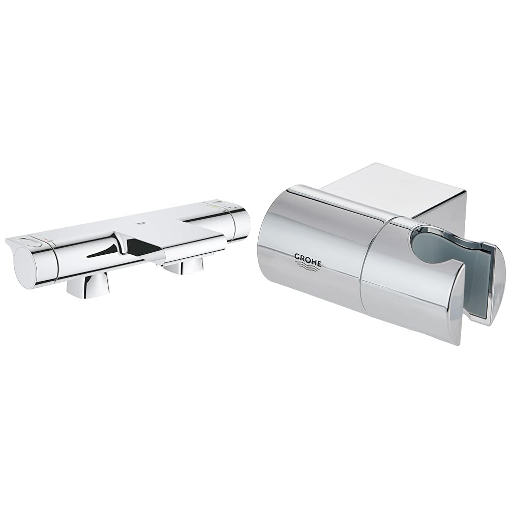Mitigeur thermostatique GROHE 34176001 et support chromé Rainshower de qualité allemande