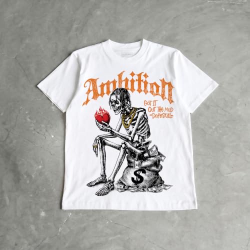 Image of DopeSkill Graphic Tee Streetwear Hip Hop Hypebeast Street Style Unisex T-Shirt Sneaker Colour Matching Shirts Horror Skeleton