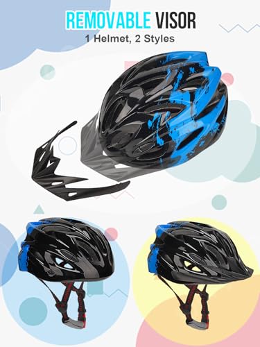 Kinderhelm, RaMokey Fahrradhelm Kinder mit Licht, Fahrradhelm für Jungen und Mädchen im Alter von 3 bis 13 Jahren, verstellbarer Kinderhelm (50–59 cm) für Fahrrad, Roller, Skaten und Radfahren