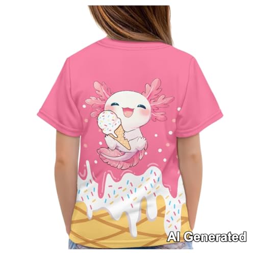 Image of Xhuibop Kids Tshirts Girls Boys 3-16 Years Summer Clothes for Teens Loose Fitting Tops