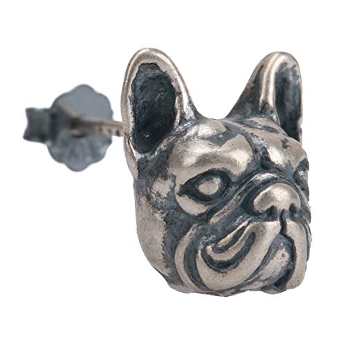 ブルドッグ フェイス 犬 動物 925 シルバー ヴィンテージ リング 10g Amazon | フレンチブルドッグモチーフ 癒し系・しがみつくワンコ