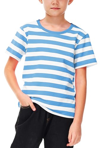 Image of Deerose Kids Striped Shirts Short Sleeve Boy Girls July 4th Patriotic Tee Top 3-14 Years