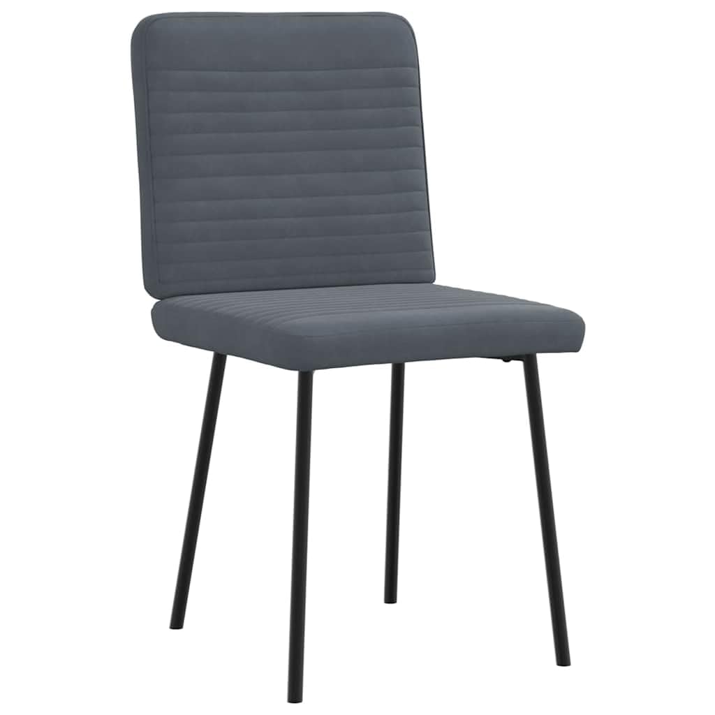 Sedie da Pranzo 4 pz Grigio Scuro in Velluto,Sedie da Pranzo,Sedie da Sala da Pranzo,Sedie da Pranzo Moderne-3315234
