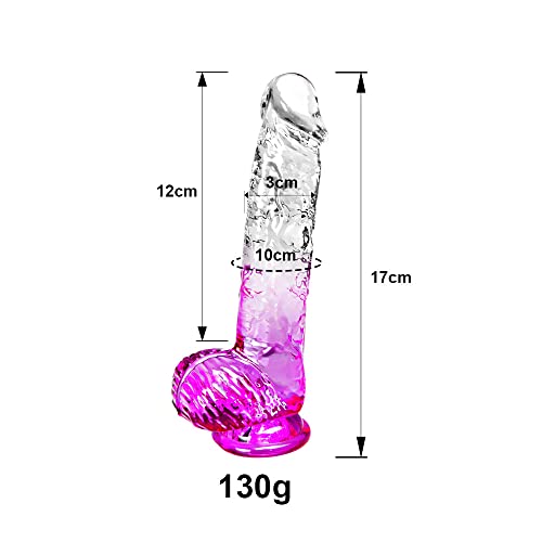 Realistische klare gummi penis natur Dildo transparent sex spielzeug für Frauen saugnapf groß,17cm didloschwanz männer kleiner dünner Dildo echt mit paare und analdilos herren Anfänger