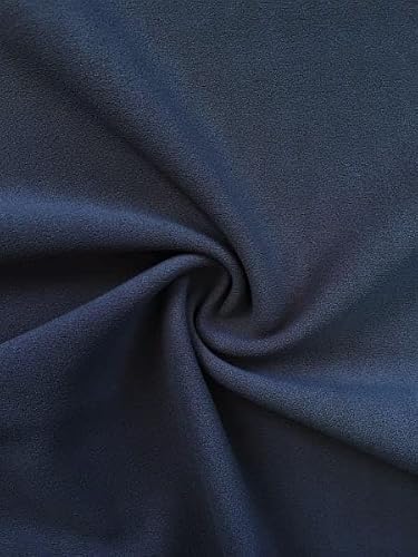 Tia Knight Inspired Fabrics Navy Scuba Crepe Dressmaking Jersey Fabric | Stretchy & Thick Body Control Material | 150 Cm Wide | Sold By The Metre | Same Day Dispatch | Sq181, By Tia Knight (Navy)