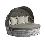 AUSREICHEND PLATZ ZUM GEMEINSAMEN RELAXEN: Mit einem Durchmesser von ca. 180 cm bietet die Loungeinsel ausreichend Platz für mehrere Personen.