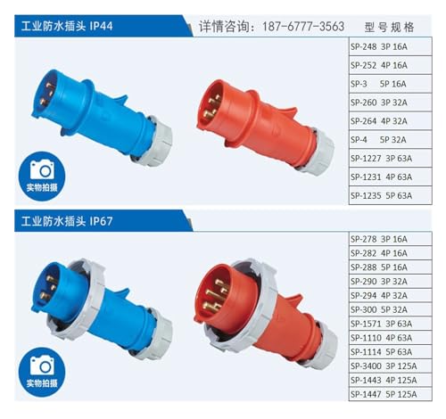 Enchufe de conexión impermeable SP-300 5P32A: Conector industrial europeo 3