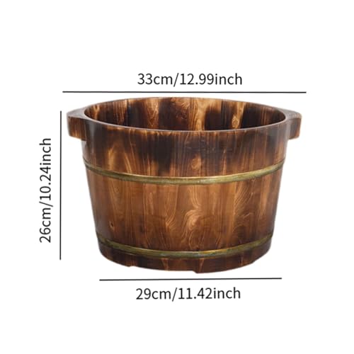Tina de baño para pies Yajuyi 26cm de madera miniatura 5
