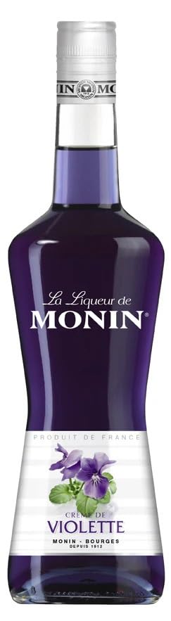 Monin Likör Veilchen (1 x 0,7l) - 16 Prozent Vol - Veilchengeschmack für Cocktails und Desserts - Florale Eleganz
