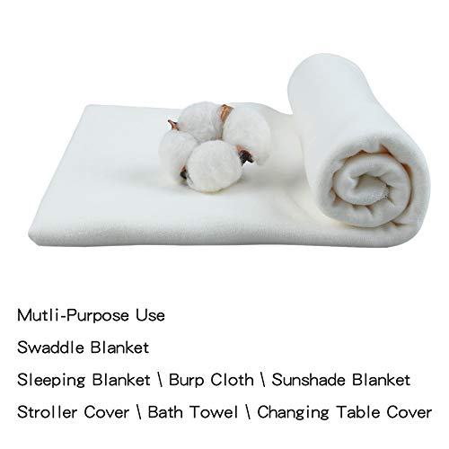 Image of PESAAT Cotton Baby Swaddle Hat Set Newborn Infant Hats Receiving Blankets for Baby Boys Girls
