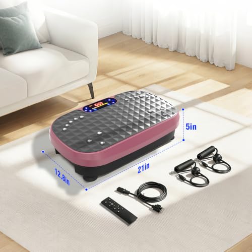 Image of AXV Vibration Plate Fitness Platform Exercise Machine Vibrating Shaking Full Body Shaker Workout Vibrate Stand Shake Board Sport Gym for Weight Loss Fat Burner for Women Men
