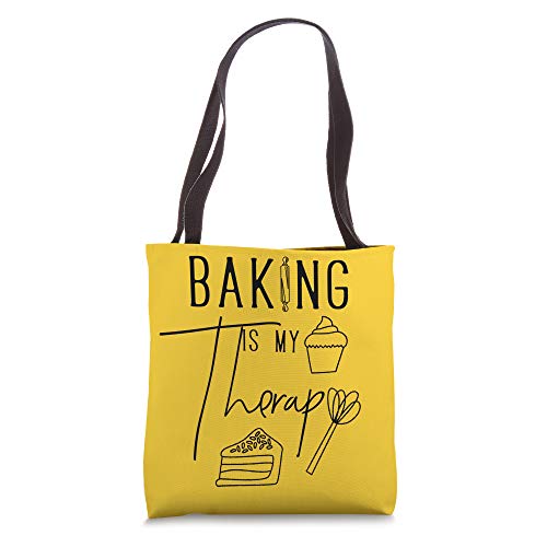 Bolso Tote Baking Is My Therapy 16 pulgadas miniatura 1