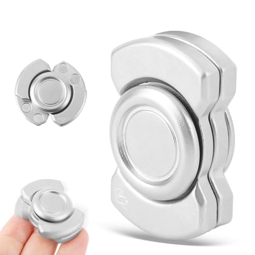 Goktvai Hand Spinner pour Adultes, Hand Spinner 3 in 1 en Alliage Poussoir Magnétique Rotatif...