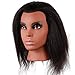 Kalyx Mannequin Head with Human Hair for Cosmetology Braiding Cornrow or Practice Sew in on Hair Doll Head Manikins Hair Training Head