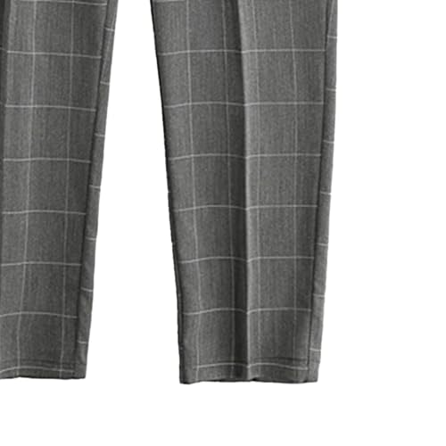 Mens Stripe Slim Fit Stretch Suit Pants Mens Slim Fit Business Golf Pants Men Lightweight Causal Plaid Pant2