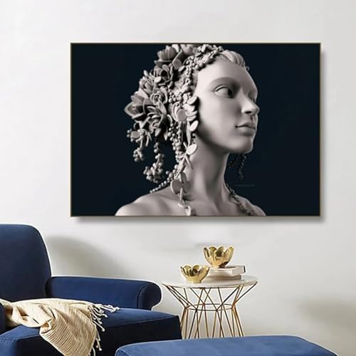 Decoration interieure murale moderne tableau fille abstraite pour salon