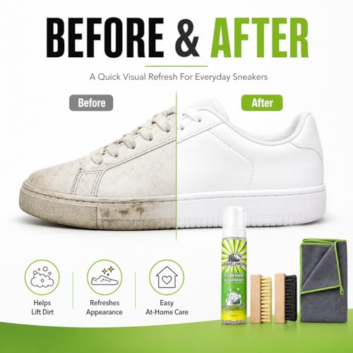 Kit limpiador para zapatillas con 2 cepillos y toalla miniatura 4