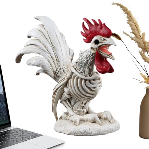 Squelette de poulet anti-casse en résine pour décorations extérieures