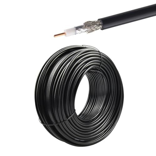 Cable coaxial RG58 de 200 pies para conectar antenas de radio en tejados y talleres