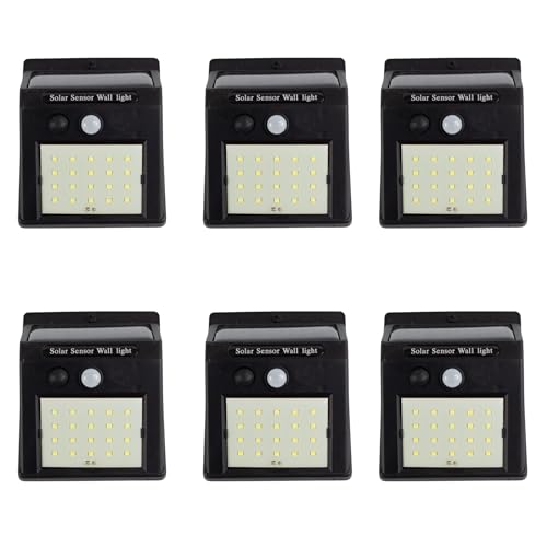 Luces Led - PINCHO - Luces Led Solares para Exteriores, Lamparas sin Cables, Farolillos Solares Exterior, Decoracion Hogar, Jardin - Pack 6 Unidades Negro, Pantalla Translúcida