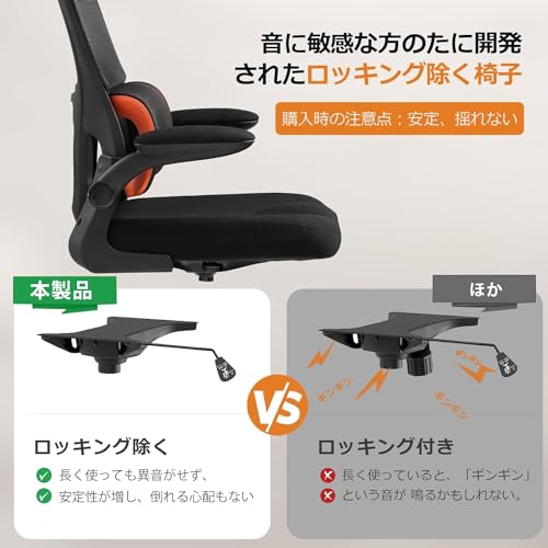 GTRacing デスクチェア ゲーミングチェア オフィスチェア 椅子 テレワーク疲れない 小型 メッシュ 人間工学 ランバーサポート【反発力ある背もたれ 腰ラク】 跳ね上げ式アームレスト 在宅ワーク 在宅勤務 形状記憶ポリウレタンクッション材 3Dヘッドレスト ブラック SDR-YIK [5]