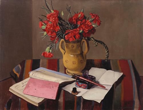 Tableaux Félix Vallotton Oeillets et Livres de Comptes affiche d'art mural 60x90cm