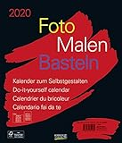 foto bastelkalender rossmann  Foto-Malen-Basteln Bastelkalender schwarz groß 2020: Fotokalender zum Selbstgestalten. Do-it-yourself Kalender mit festem Fotokarton. Format: 30 x 35 cm