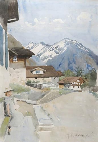 Tableau Toile Meiringen Suisse Affiches d'Art Mary Evelina Kindon Peinture Déco 60x90