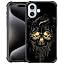 Gold black skull