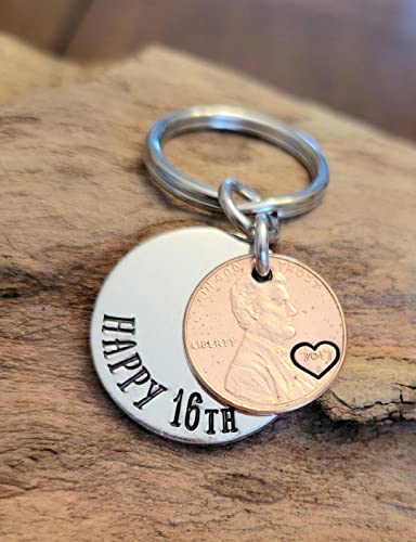 Happy 16Th Birthday For 16 Year Old New Driver With A 2007 Lucky Penny Coin Key Chain #TOP2