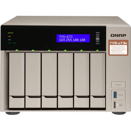定価60万弱 NAS TVS873e メモリ37GB HDD 6TB 8台 Amazon.com: QNAP Turbo NAS TVS-673e NAS Storage with AMD RX-421BD