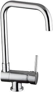 Kibath L483561 Grifo Monomando de Cocina ABATIBLE 180º de caño Alto y orientable, para fregaderos con Poco Espacio o Ventanas Cerca. Fabricado en latón Acabados en Cromo Brillo. Repuestos garantizados