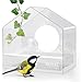 Produktbild WILDLIFE FRIEND I Fenster-Futterhaus für Wildvögel - Transparent I Vogelhaus mit Saugnäpfen, Futterspender, Vogelfutterhaus mit herausnehmbarer Futterkassette für Wildvögel [Flexi]