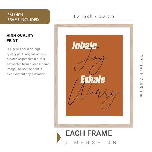 Image of Kalit Kala Decor Paintings for wall decoration with frame | Leaf Nature Paintings for living room, bedroom | Set of 4 (Art 5, Big (13x17 or 13x13))