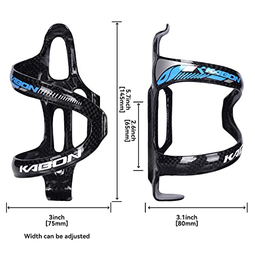 KABON Bike Water Bottle Holder, Lightweight 3K Carbon Fiber Bicycle Drink Water Bottle Cages for Road Bike MTB Cycling Accessories - Pack of 2 - Image 4