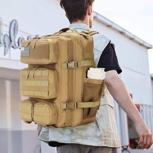 55L Tactical Backpack Heavy Duty Military Rucksack for Outdoor Work and 3 Day Assault Pack