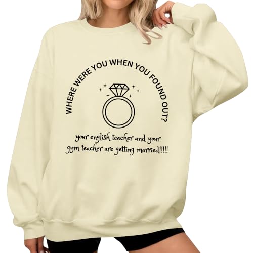 Your English Teacher And Your Gym Teacher Are Getting Married Sweatshirt Casual Crew & Hooded Neck Long Sleeve Tops3