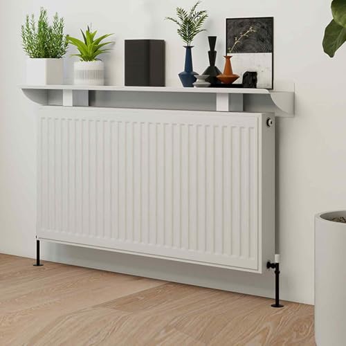 GBPLDMAQ Cubre Radiadores Blanco, Estante Radiador Que Optimizan el Espacio, a Prueba de Polvo y Antihumo, con Capacidad de Carga de 30-40 Kg y Laterales Elevados(110cm/43in)