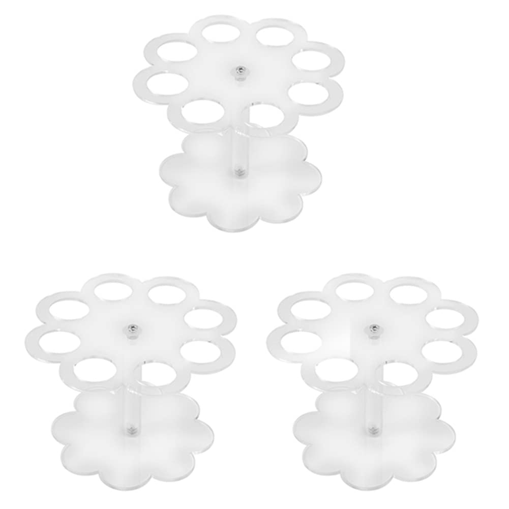Hndhbfgrt 3X Detachable 8 Holes Acrylic Ice Cream Cone Holder Stand