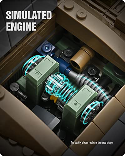 Nifeliz M60 Magach Main Battle Tank Building Kit, Collectible Model Army Tank For Teens And Adults(1753 Pieces) #TOP5