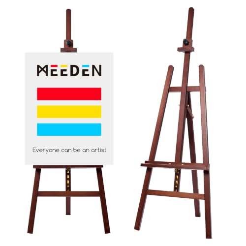 Image of MEEDEN Art Wooden Easel Stand: Solid Beechwood, Can Hold Canvas up to 43 inch