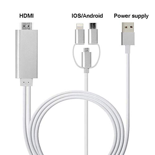 OURIZE 3 in 1 HDMI Adapter Cable, Phone to HDMI Cable Digital Audio