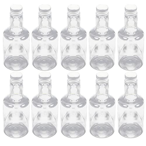 Unomor Set of 10 Pet Plastic Bottles Bottles Caps for Parties Classrooms Outdoor