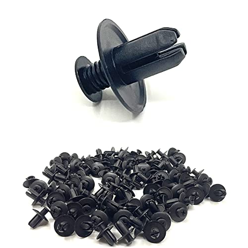 Image of Nylon Push Retainer Clips for 8mm Hole, 100pcs Rivet Push Type Clips | Clips Fits for Ford Mazda Hyundai Kia fender liner, door trim, bumper shield. Replace MB-455-56143 & 86590-28000 - 100pcs
