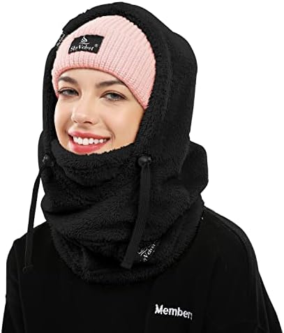 Shy Velvet Thermal Balaclava Unisex Wind-Resistant Ski Mask Fleece Cycling Motorcycle Balaclava Men Face Coverings Women Cold Weather Face Mask Female