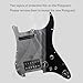 MAXCHEER Alnico 5 Prewired Strat Pickguard Coil Splitting Pickguard HH(Mini Humbucker+Humbucker) Loaded Pickguard with Humbucker Pickups Set (Black, SH)