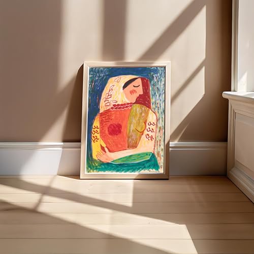 Image of BLINKART Vintage Illustration Aesthetic Modern Art Walls With Frame | Natural Wood Texture | Living Room Bedroom Office Wall Decoration | Poster Home Decor Frames Wall Bedroom | 12x8 Inches (D397)