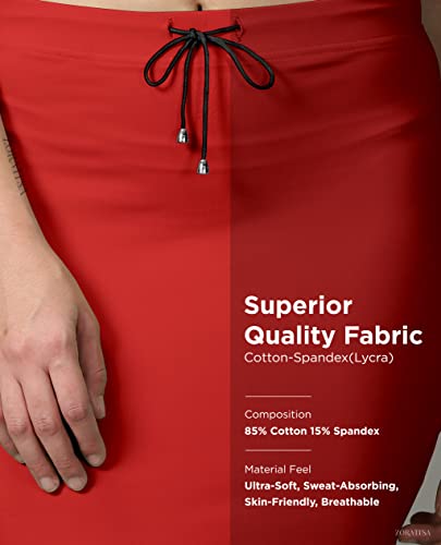 Image of ZORNITSA Cotton Lycra Saree Shapewear Petticoat for Women, Stretchable Saree Shaper Petticoat Inskirt, Shape wear Dress for Saree, Skirts