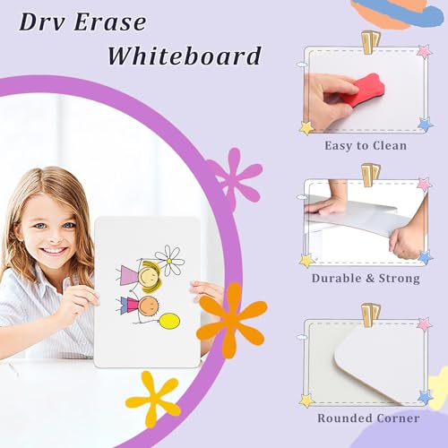 CRESZZLE 2er-Pack Kleines Whiteboard,whiteboard set - 8,2x11,8 Zoll Doppelseitige Mini Whiteboard mit 2 Stiften und 2 Radiergummis, Tragbare, Whiteboards für Schüler, Klassenzimmer, Zuhause und Büro.